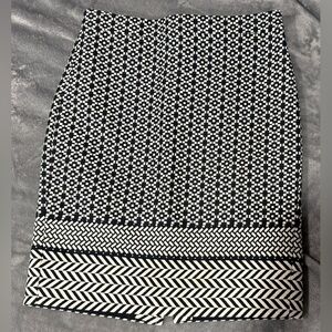 J Crew Black and White Patterned Women's Skirt